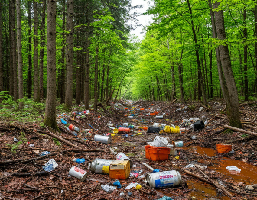 В лесу Ростовской области незаконно сбрасывали отходы 