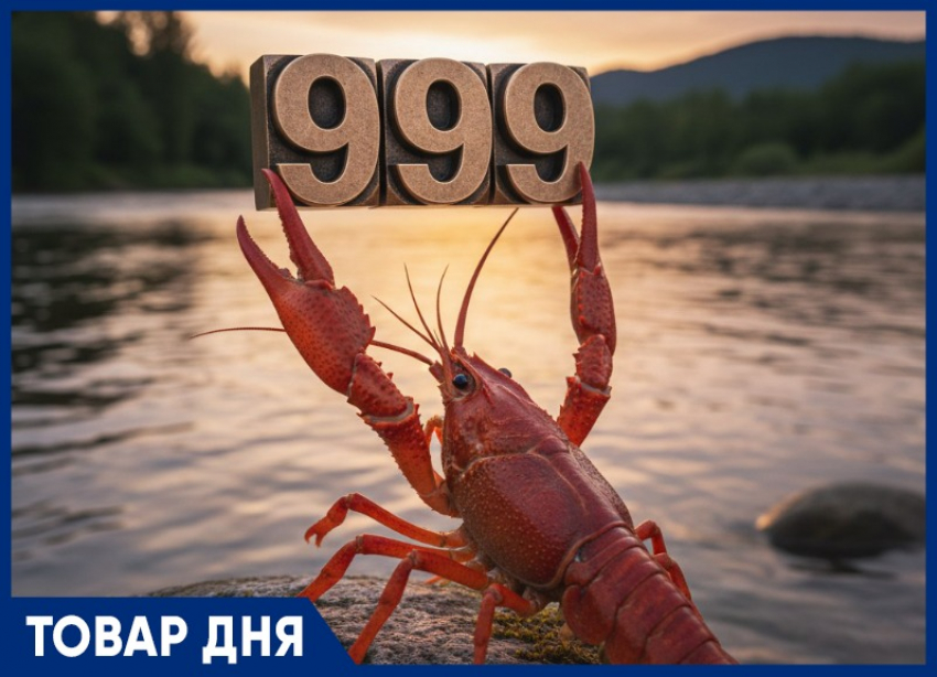 ТОВАР ДНЯ: Рак «Волга» Средний — 999 рублей за килограмм