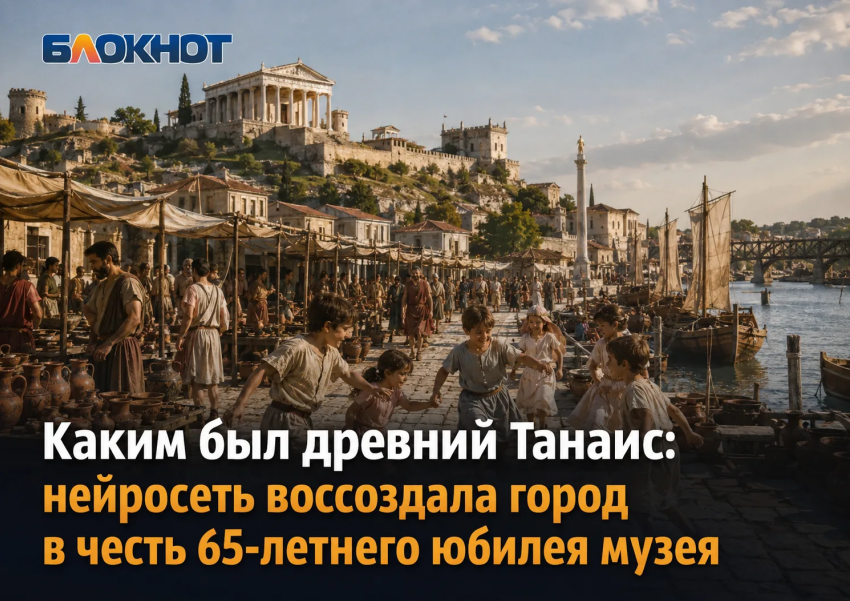 Каким был древний Танаис: нейросеть воссоздала город в честь 65-летнего юбилея музея