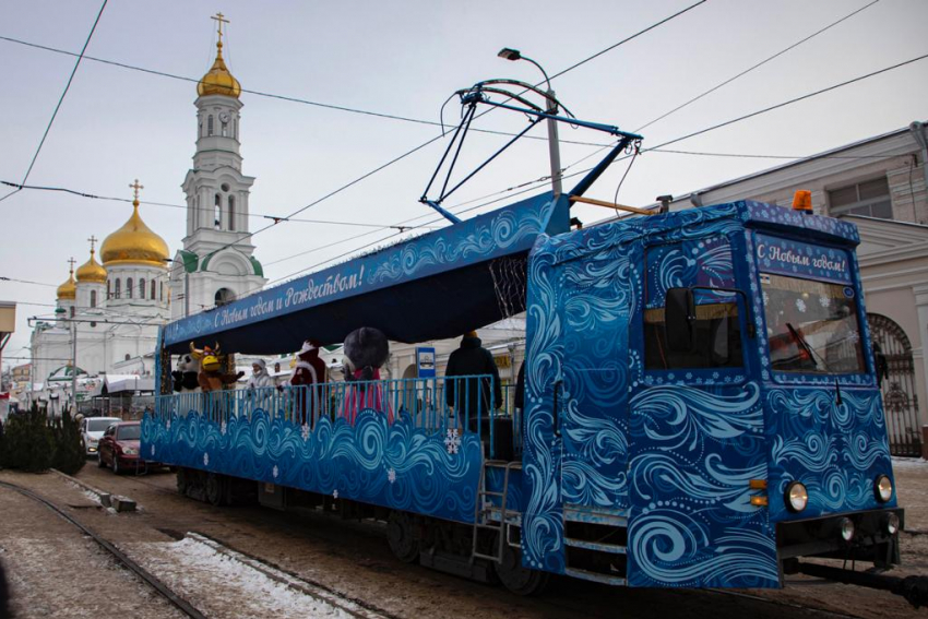 В Ростове продлили время движения «Новогоднего трамвая»