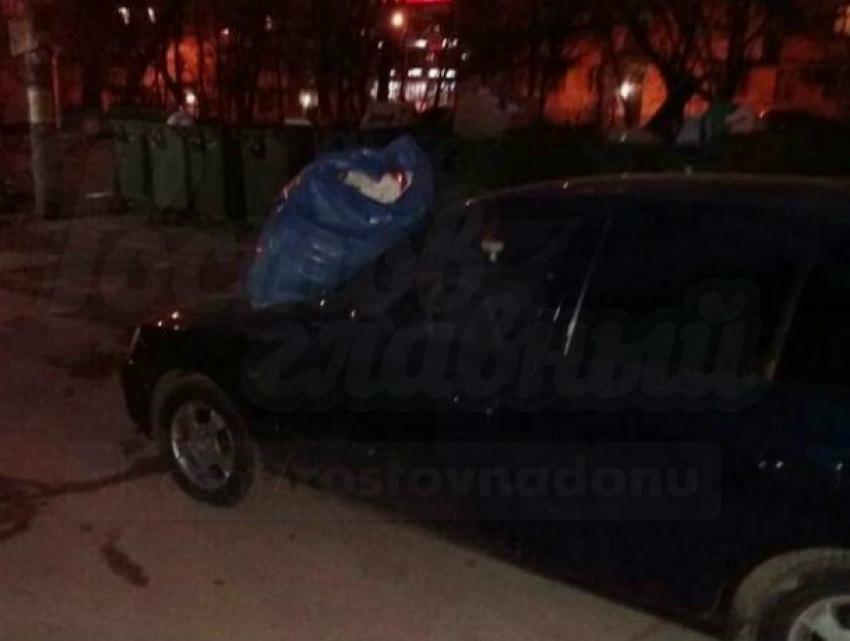 Оставленную у мусорных баков легковушку завалили своими отходами борцы с автохамством в Ростове