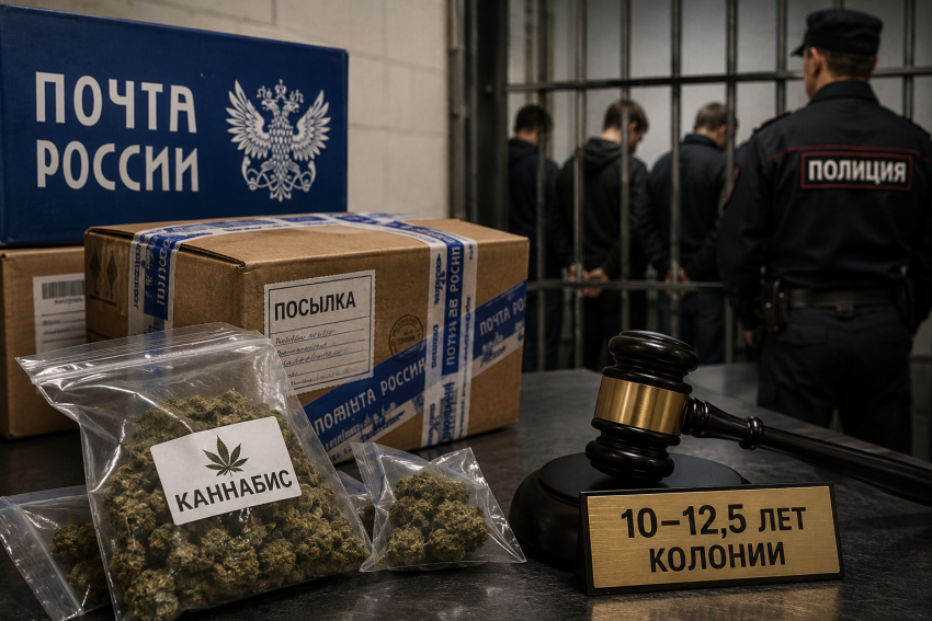 Контрабанда каннабиса через «Почту России»: фигуранты дела получили от 10 до 12,5 лет колонии