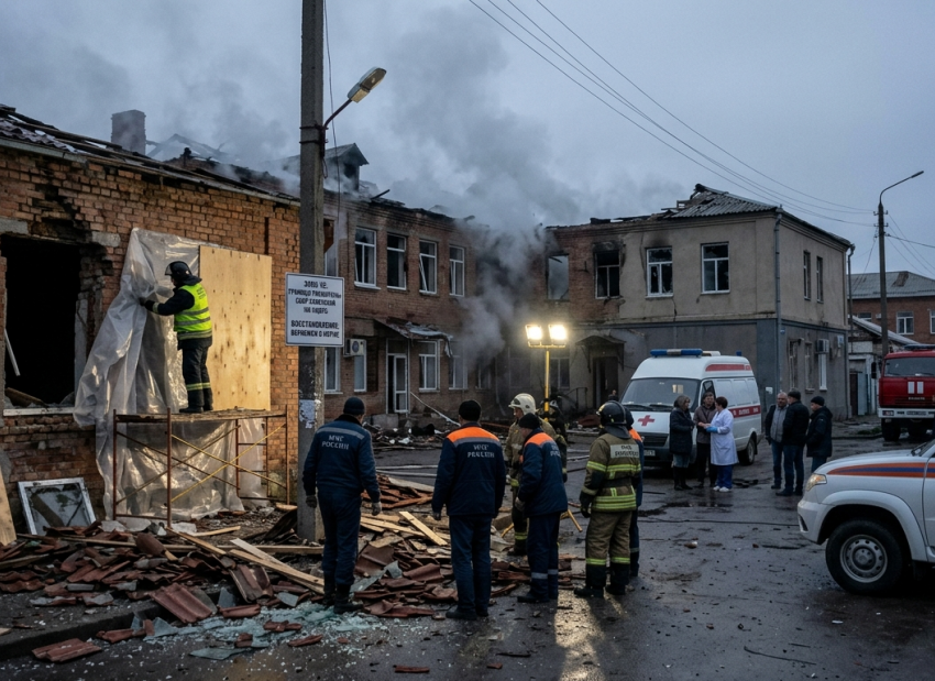 В Таганроге расширили границы режима ЧС после ночной атаки беспилотников