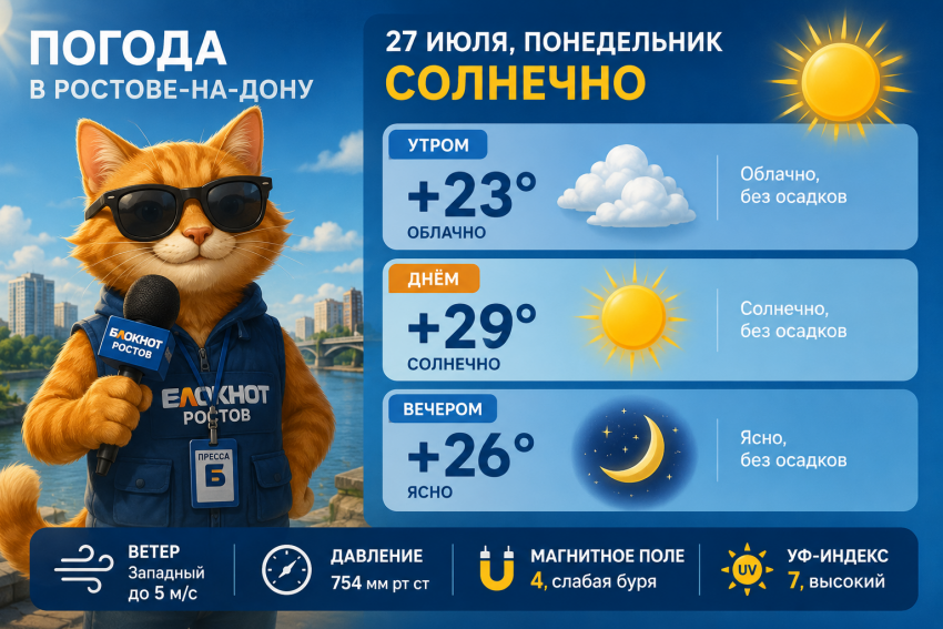 После жуткого урагана ростовчан ожидает солнце и жара до +29