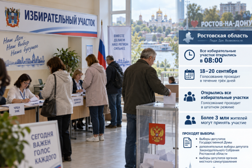 В Ростовской области началось голосование на выборах 2026 года