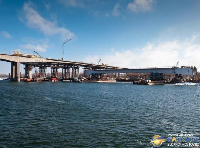 В Ростове установку центрального пролета нового Ворошиловского моста начнут утром 8 декабря