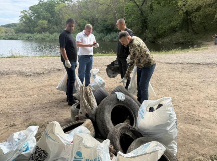 Неравнодушные собрали 88 мешков мусора на Можайских прудах в Ростове
