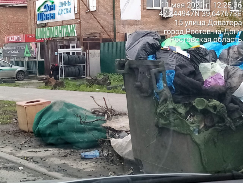 В Ростове произошла серия поджогов мусорных баков 