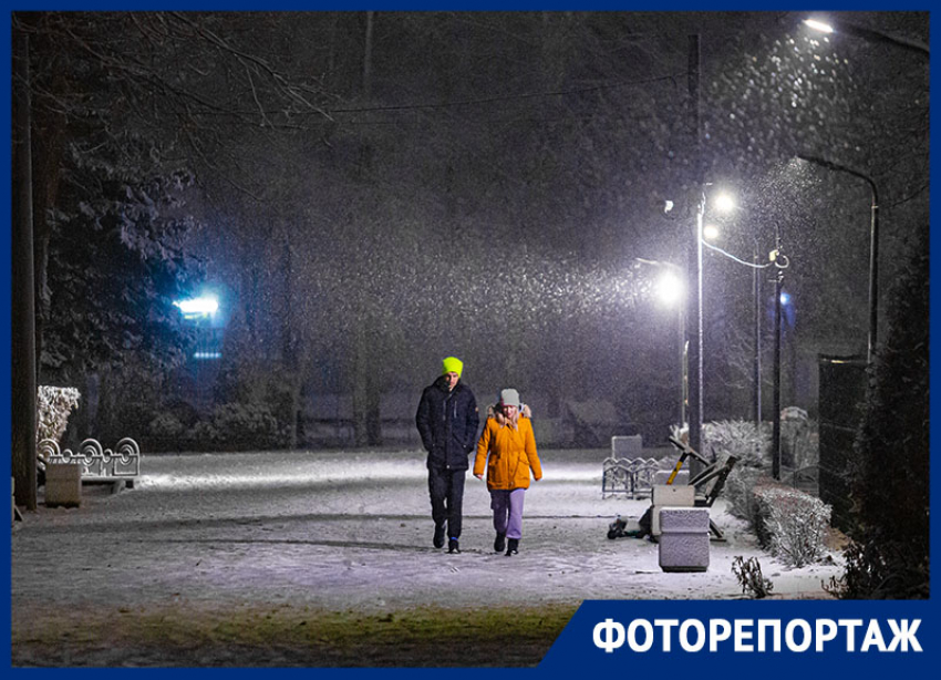 Долгожданный февральский снег: покажем красоту ночного Ростова 