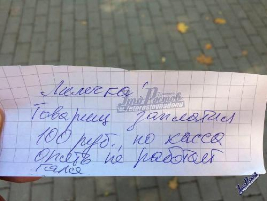 В Ростовском парке продают билеты на тетрадных листах