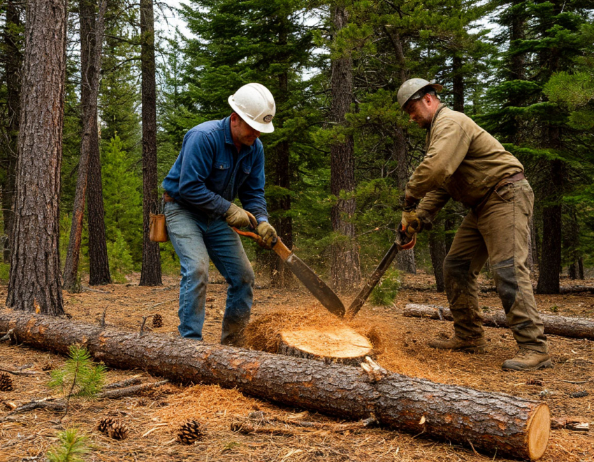 В донском лесничестве незаконно вырубили сосны на сотни тысяч рублей