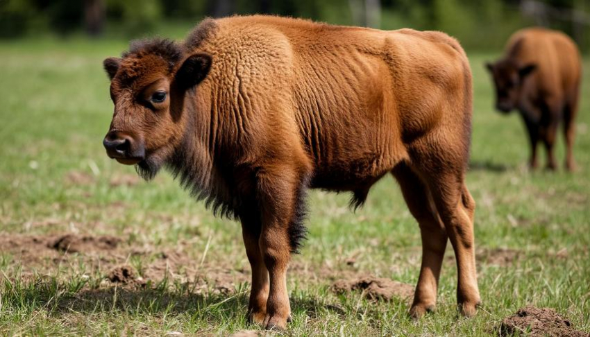 Имя новорожденному зубренку выбирают в ростовском зоопарке