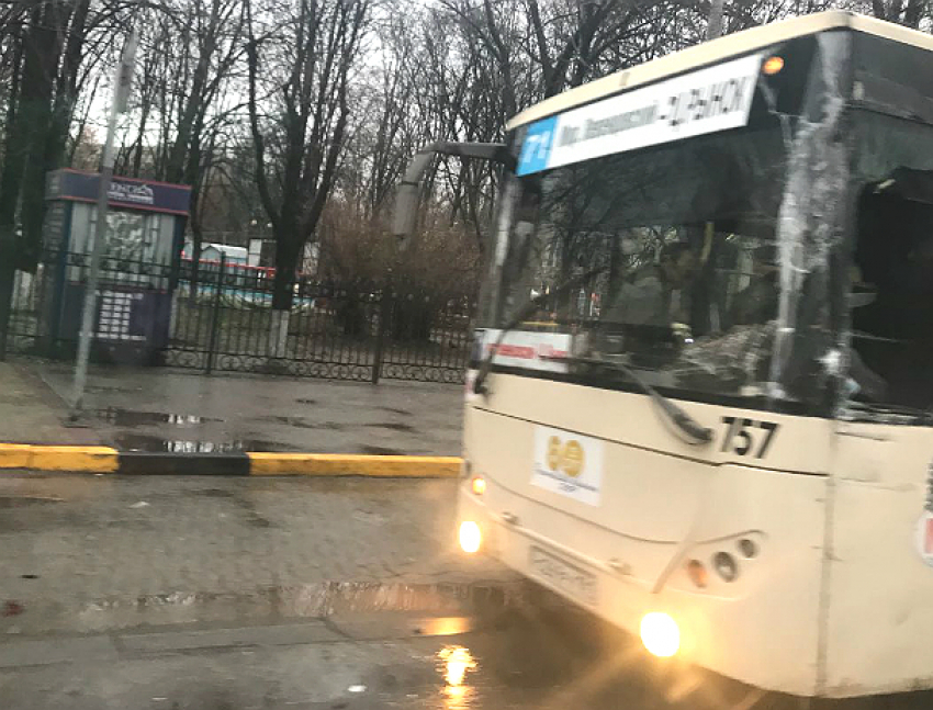 Боковое окно вышибло в ростовском автобусе после ДТП с мусоровозом