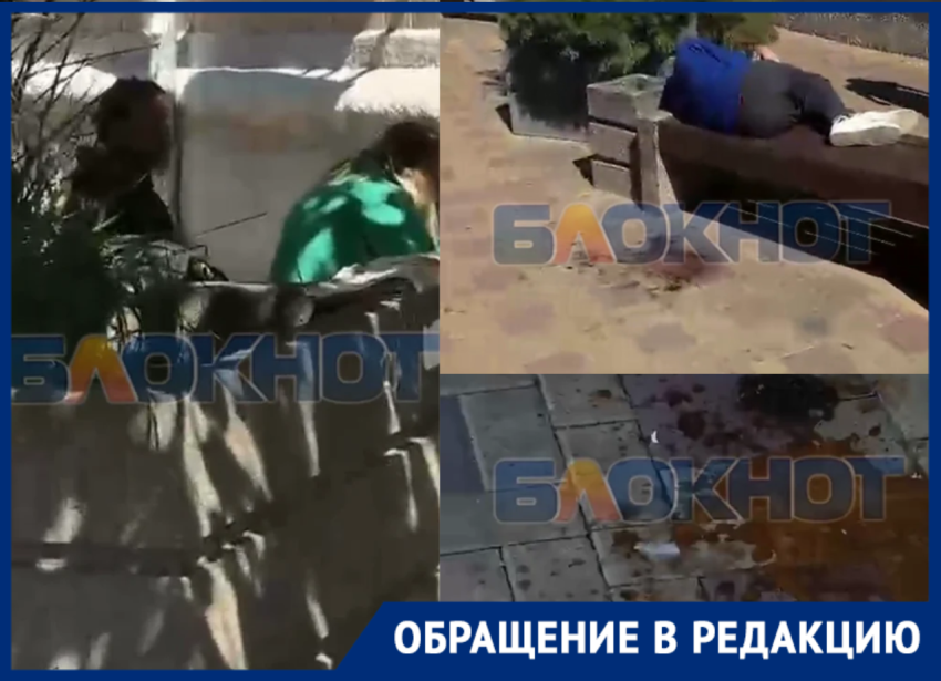 На Семашко в Ростове мужчина на инвалидной коляске собирает пьющую и гадящую толпу