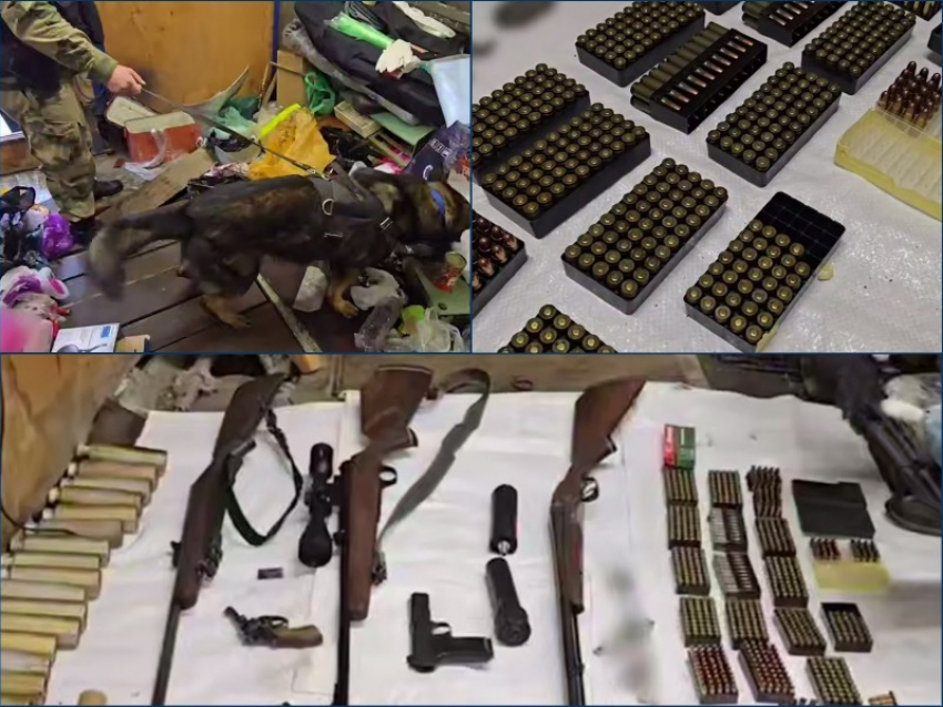 Подпольный склад отца и сына с оружием и наркотиками накрыли силовики в Ростовской области