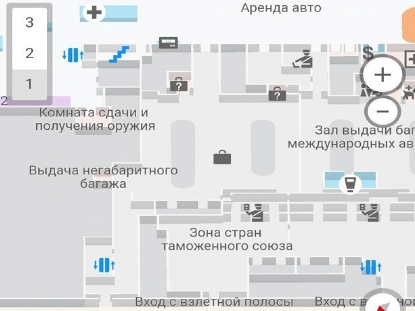 В «2ГИС» появились карты всех этажей пассажирского терминала аэропорта «Платов» в Ростове-на-Дону