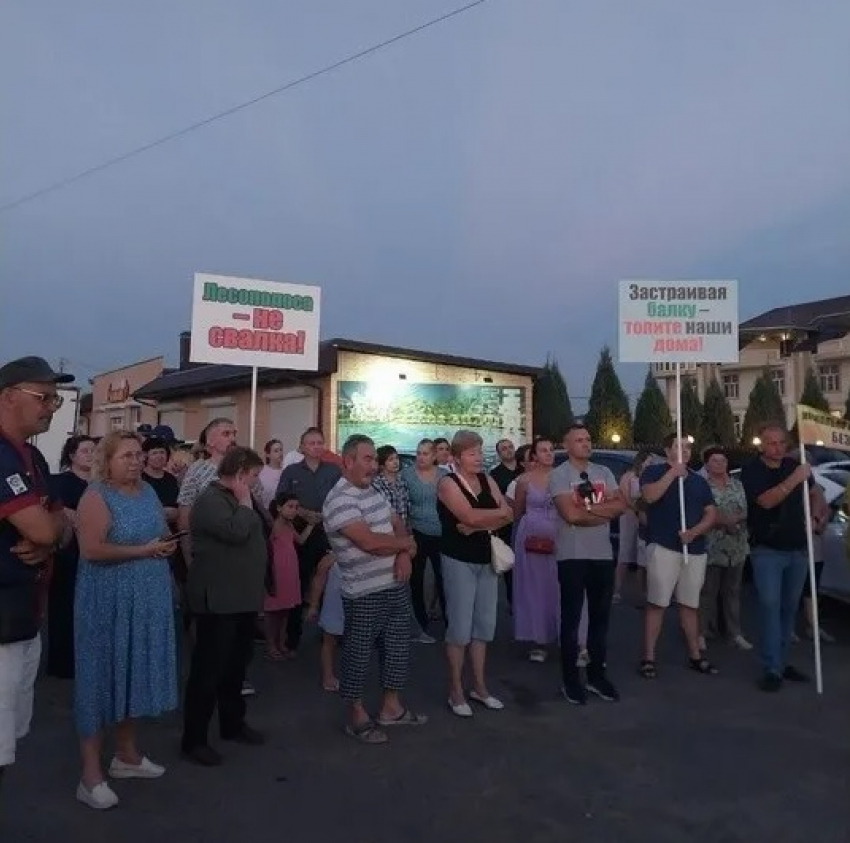 Жители поселка под Ростовом митинговали против бесконтрольной застройки