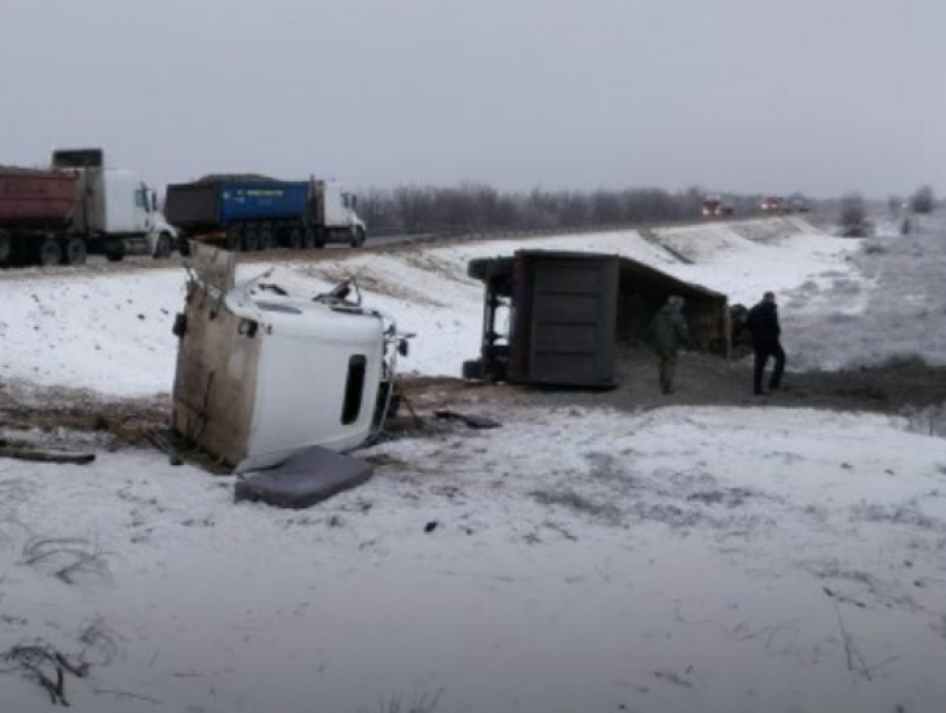 Водитель фуры из Ростовской области разбился о ехавший в колонне бронетранспортер под Волгоградом