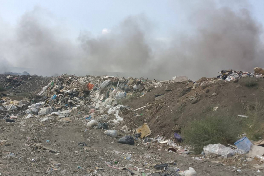  Возгорание отходов произошло на мусорном полигоне в Новочеркасске 